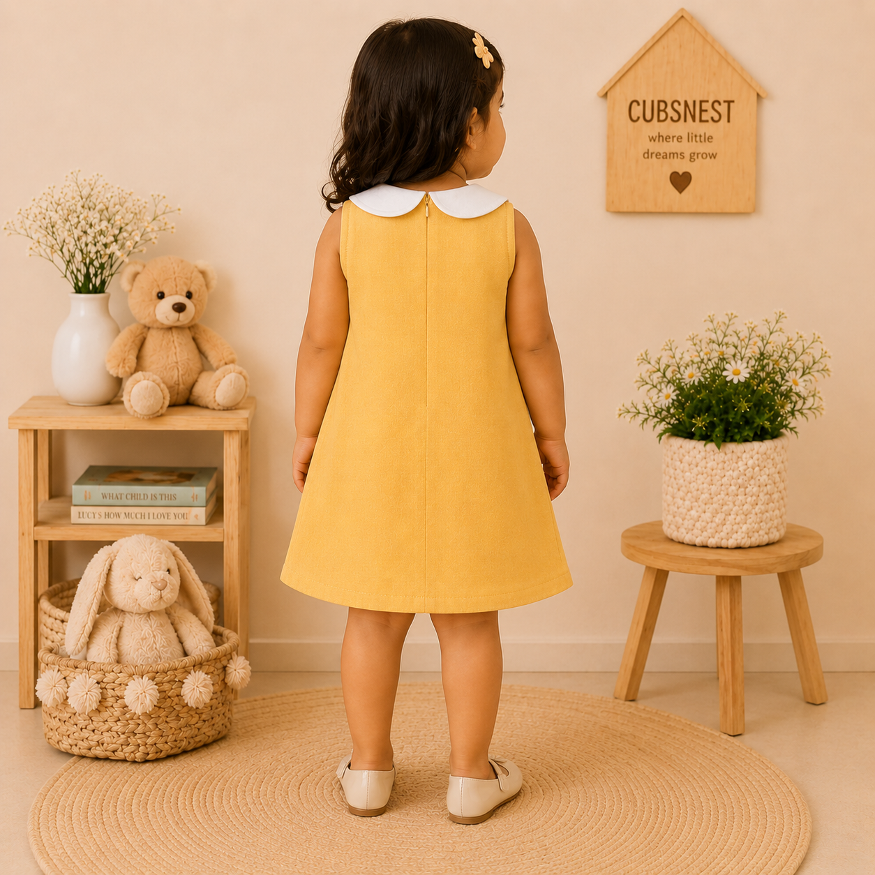 Sunshine Meadow Hand Embroidered Dress