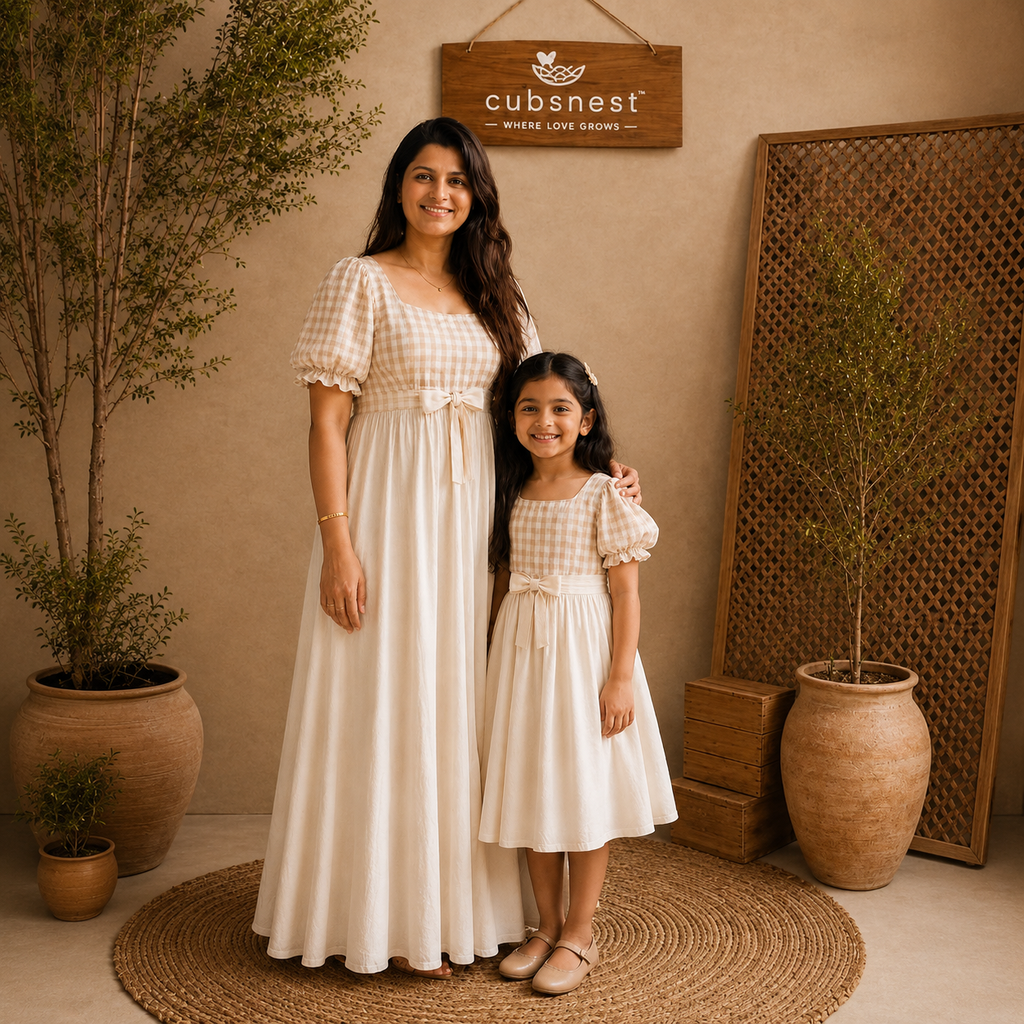 The Meadow Check Mom & Me Duo Set