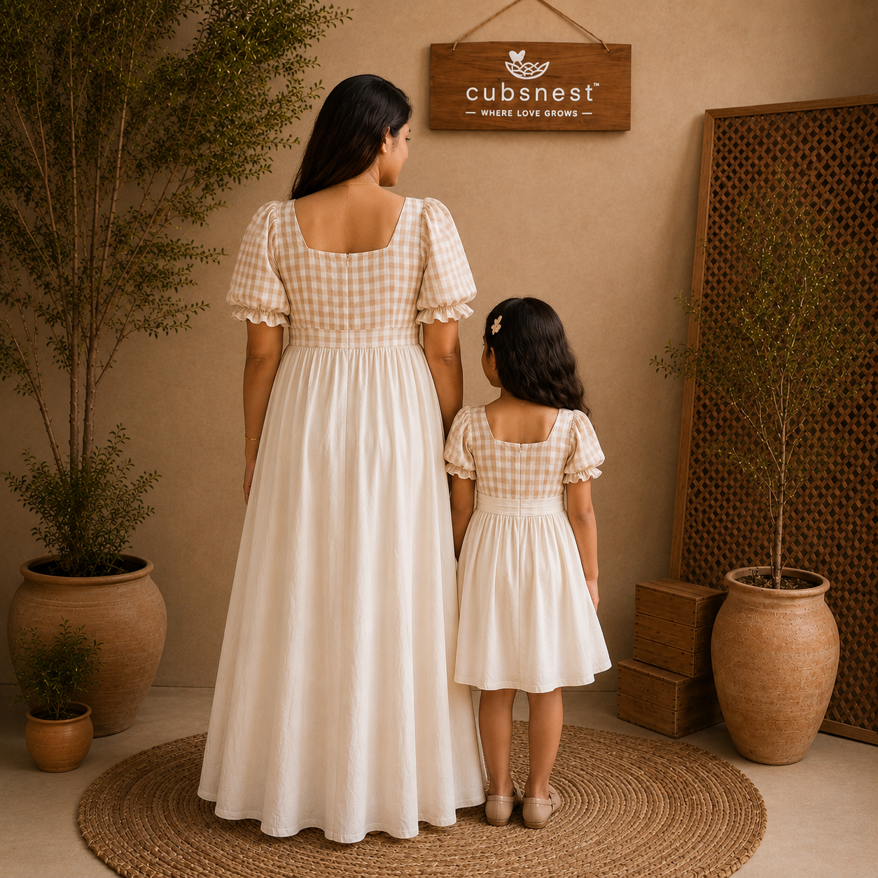 The Meadow Check Mom & Me Duo Set