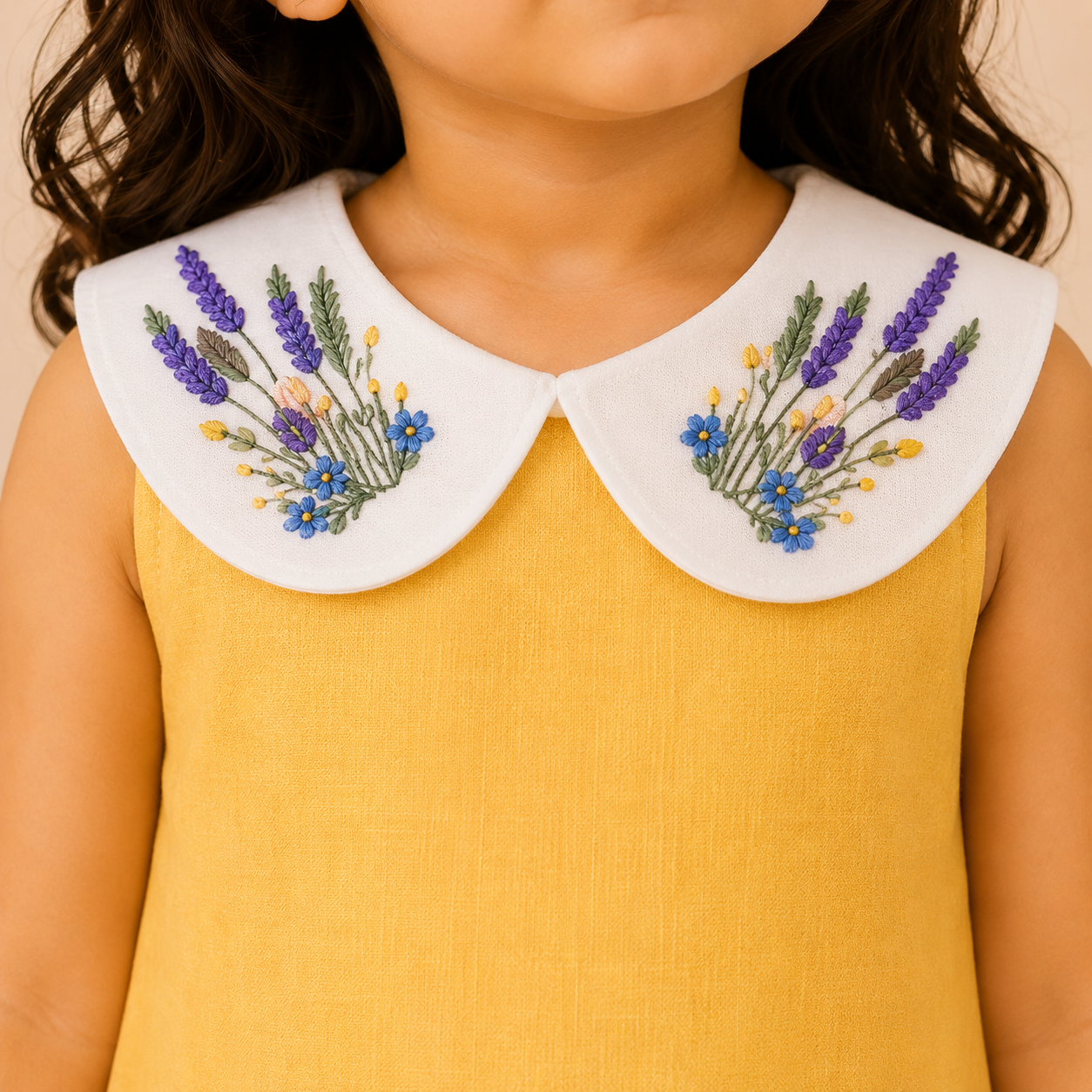 Sunshine Meadow Hand Embroidered Dress