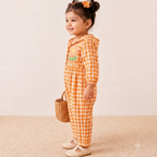 Apricot Bloom Hooded Customised Jumpsuit - Tangerine