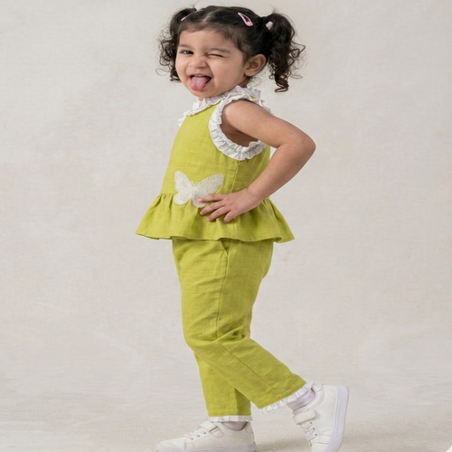 Butterfly Bloom Co-ord Set - Pistachio Green