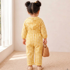 Sunshine Bloom Hooded Customised Jumpsuit - Buttercup Yellow
