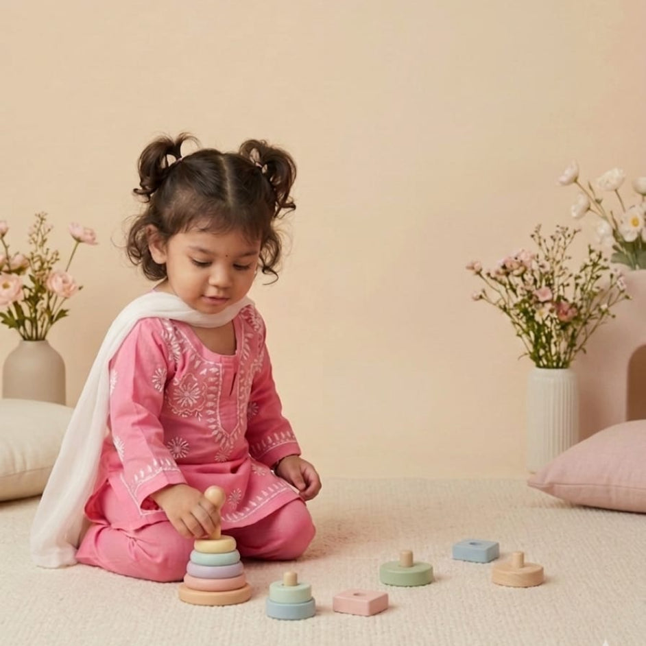 Gulabo Chikanari Set - Pink