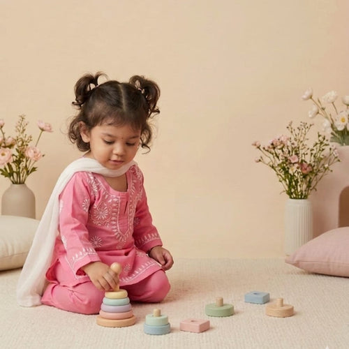 Gulabo Chikanari Set - Pink