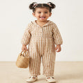 Latte Lane Hooded Customised Jumpsuit - Oatmeal Beige
