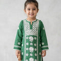 Gulnaar Chikakari Cotton Kurta Set - Green