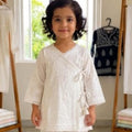 Noor Chikankari Angrakha Kurta Set - Ivory